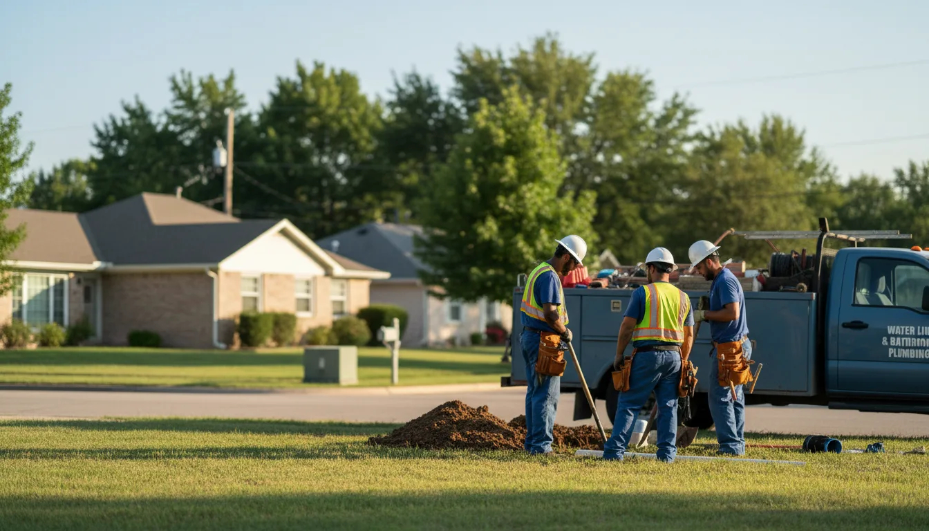 Residential water line and bathroom plumbing service in Humboldt, IL